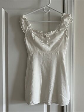 Native Daughters White Ruffle Sleeve Mini Sundress Size Small